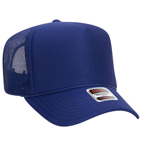 Custom 5 Panel High Crown Mesh Back Trucker Hat