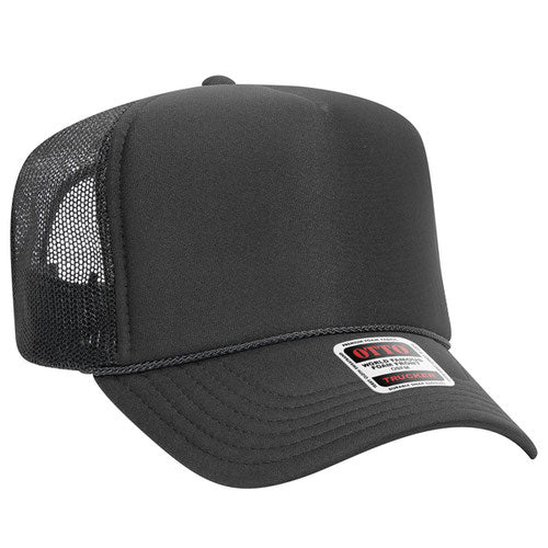 Custom 5 Panel High Crown Mesh Back Trucker Hat