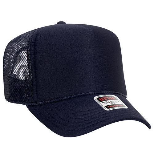 Custom 5 Panel High Crown Mesh Back Trucker Hat