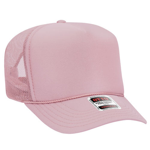Custom 5 Panel High Crown Mesh Back Trucker Hat