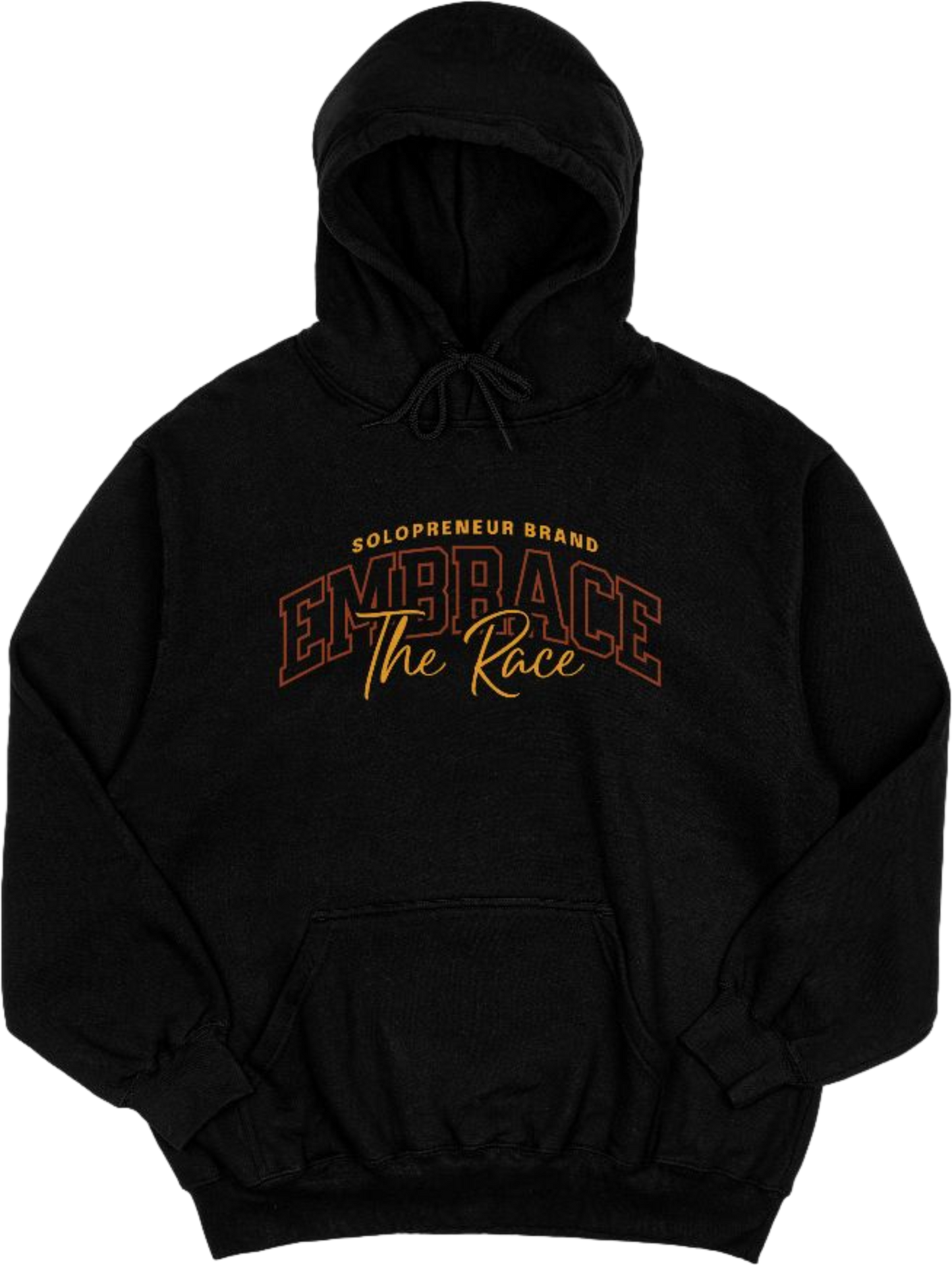 Embrace The Race Unisex Hoodie Rust N Gold