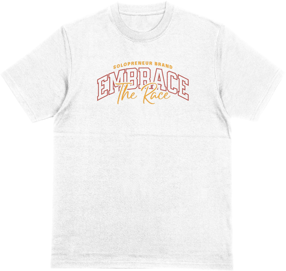Embrace The Race Rust N Gold Tshirt
