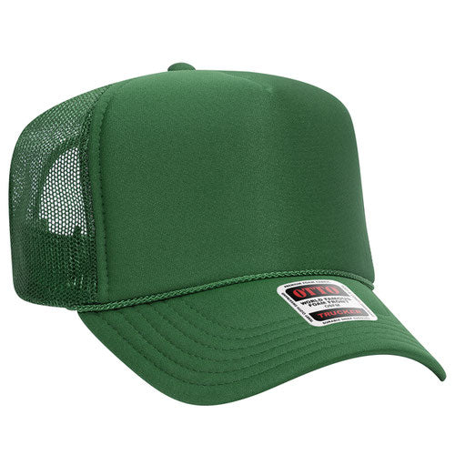 Custom 5 Panel High Crown Mesh Back Trucker Hat