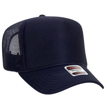Custom 5 Panel High Crown Mesh Back Trucker Hat
