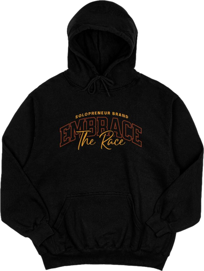 Embrace The Race Unisex Hoodie Rust N Gold