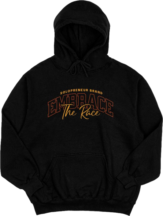 Embrace The Race Unisex Hoodie Rust N Gold