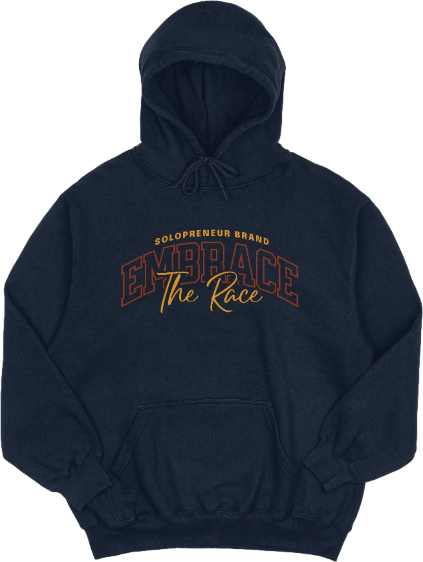 Embrace The Race Unisex Hoodie Rust N Gold