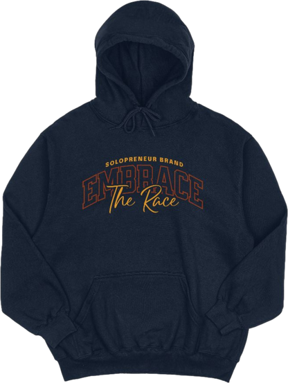 Embrace The Race Unisex Hoodie Rust N Gold