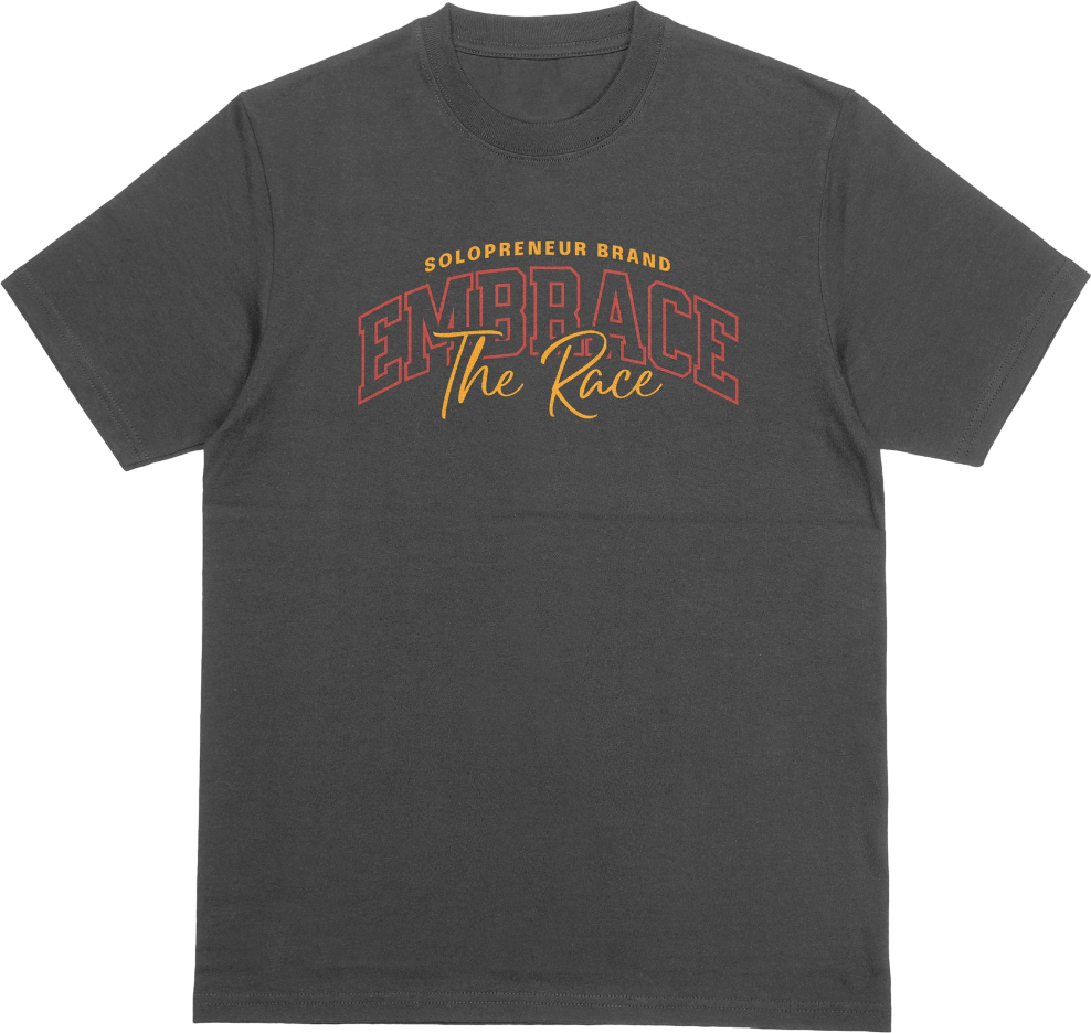 Embrace The Race Rust N Gold Tshirt