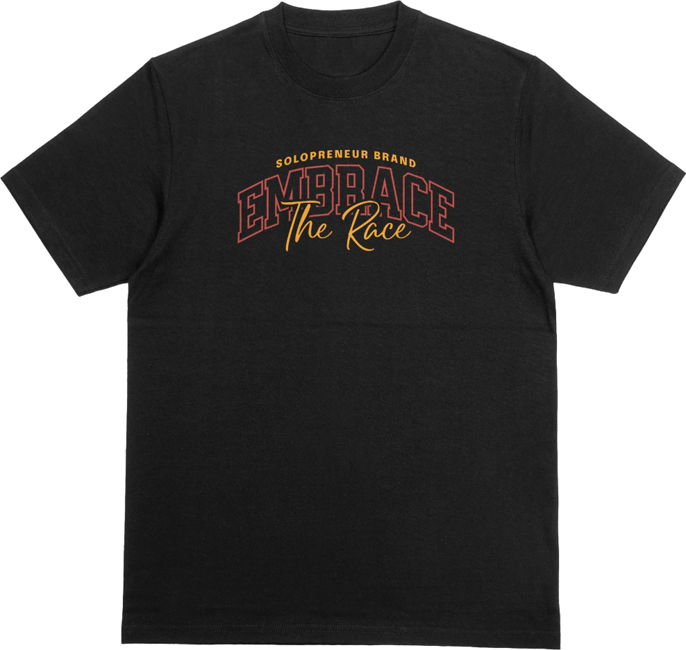 Embrace The Race Rust N Gold Tshirt